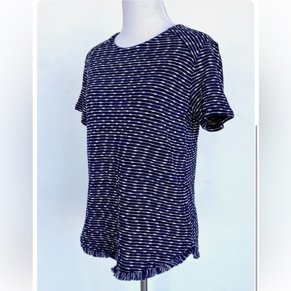 Emelia Navy Tweed Knit Top